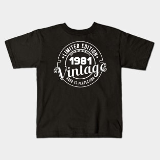 1981 VINTAGE - 40Th BIRTHDAY GIFT Kids T-Shirt